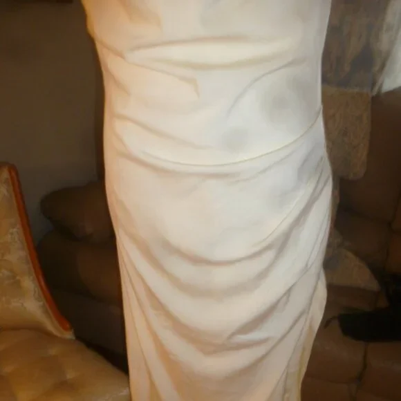 PRRIME  Sexy Side Slit Maxi Dress – Ivory – Size L (Runs Small) NWT - Picture 8 of 11